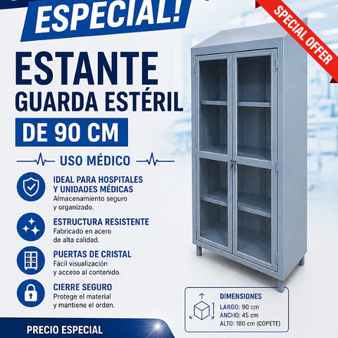 ESTANTE PARA MATERIAL ESTERIL