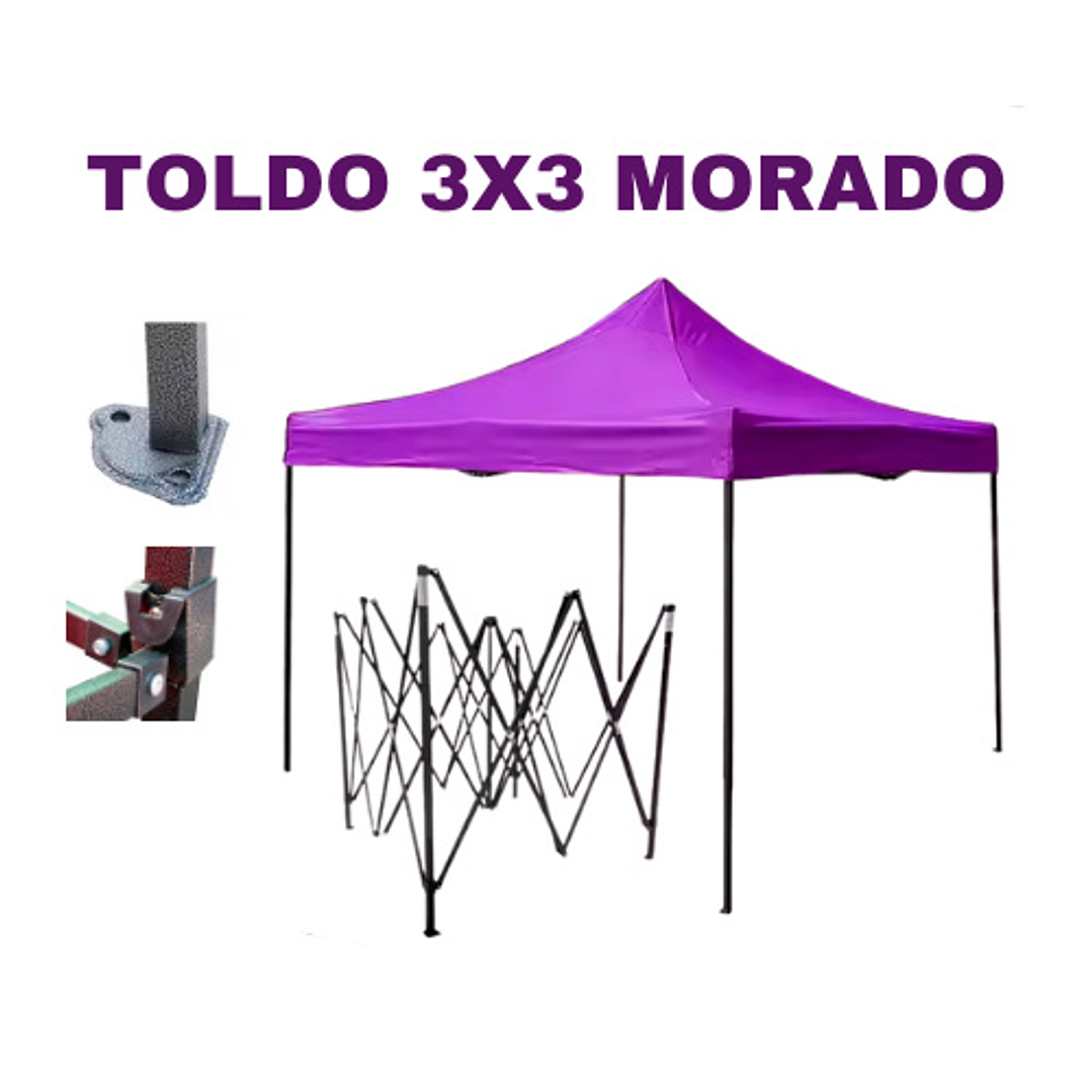 Toldo 3x3 estampado cenefa con filtro uv 5