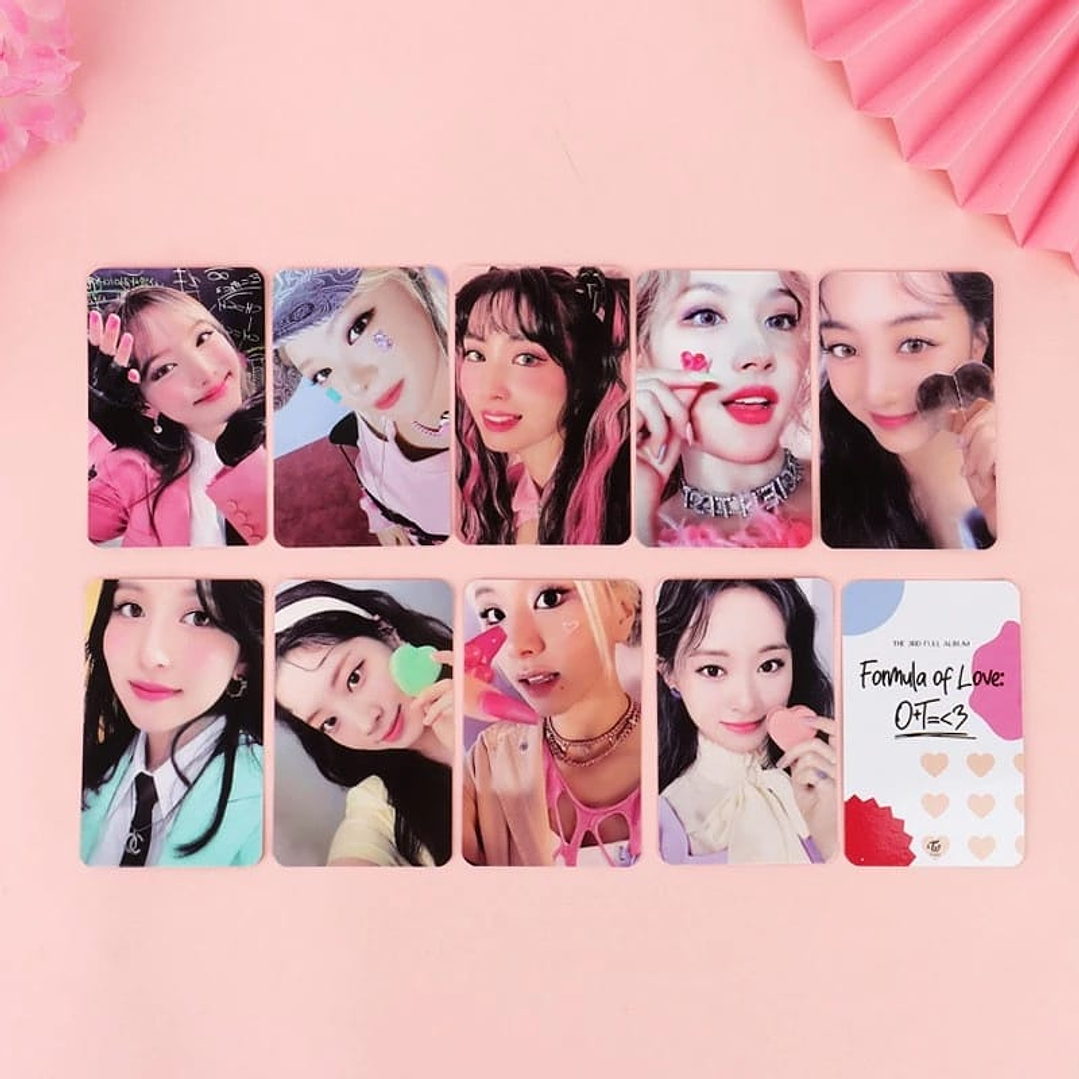 9 Unids/set Kpop TWICE 3er Álbum Completo Formula of Love Photocard Lomo Tarjeta Postal 1