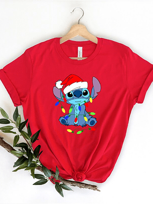 poleras stitch navideño