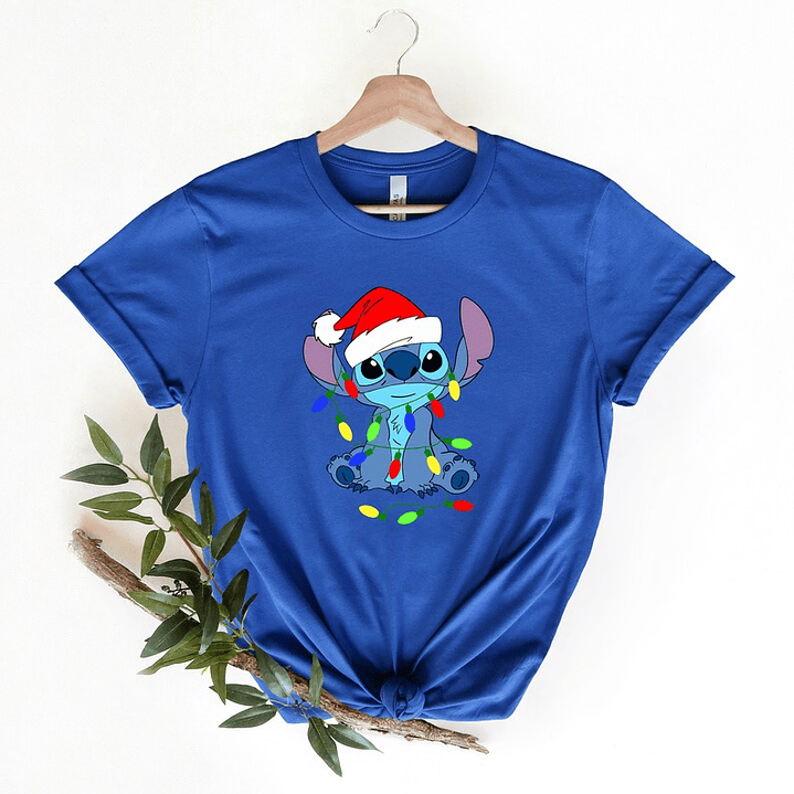 poleras stitch navideño 2