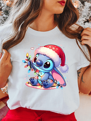 poleras stitch navidad