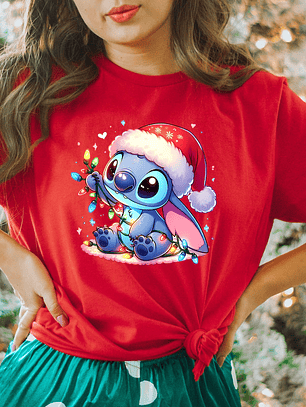 poleras stitch navidad