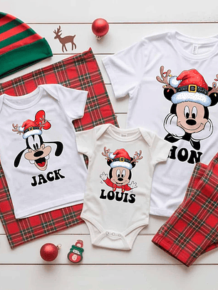poleras familia navidad personalizados
