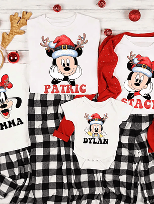 poleras familia navidad personalizados