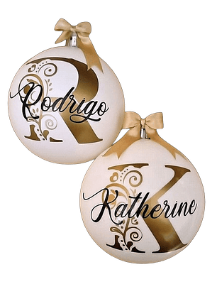 espera con inicial y nombre navidad