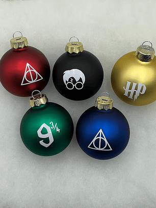 Set 5 Esferas Navideñas Harry Potter – Edición Mágica