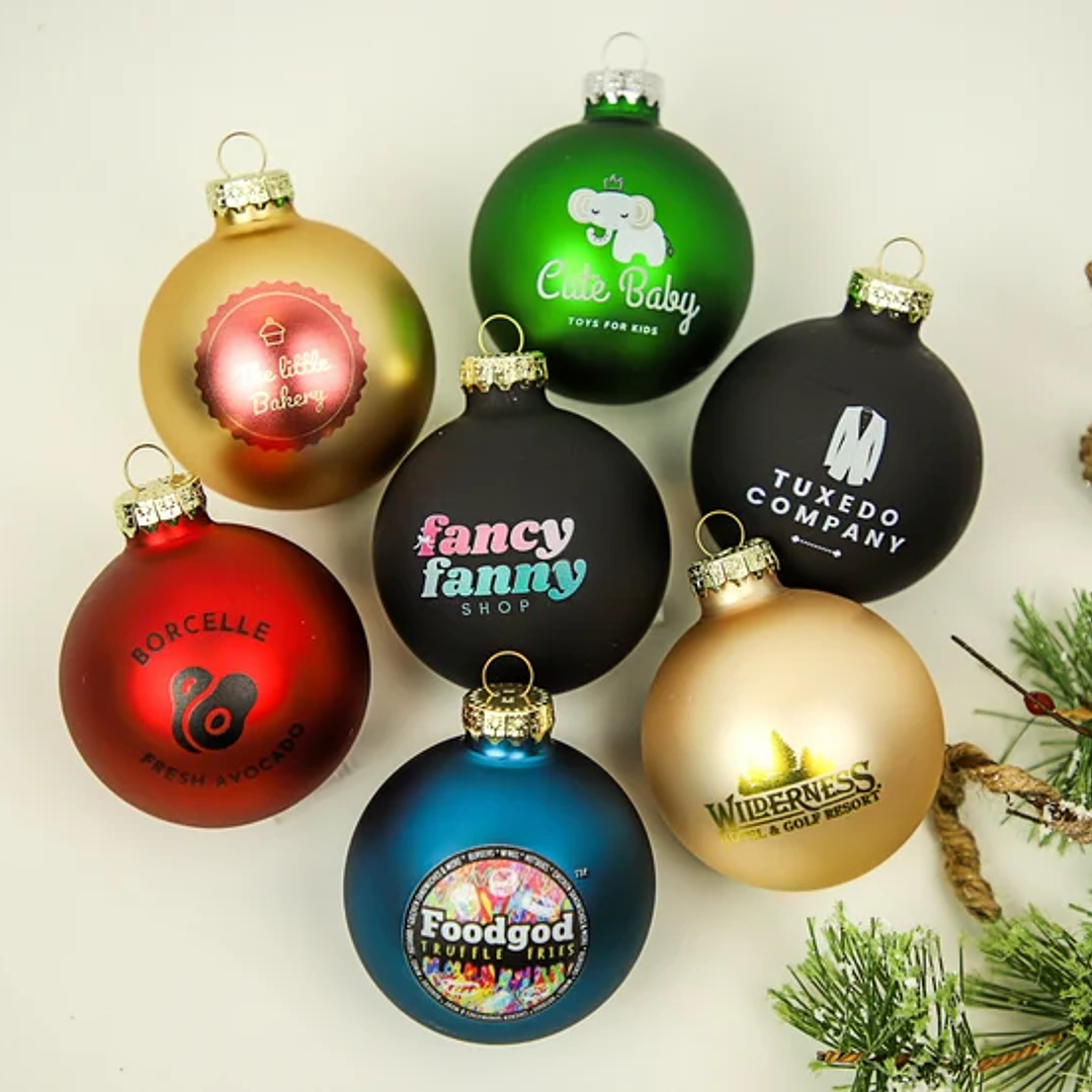Esferas Navideñas Corporativas Personalizadas con Logo de Empresa 1