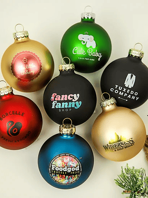 Esferas Navideñas Corporativas Personalizadas con Logo de Empresa