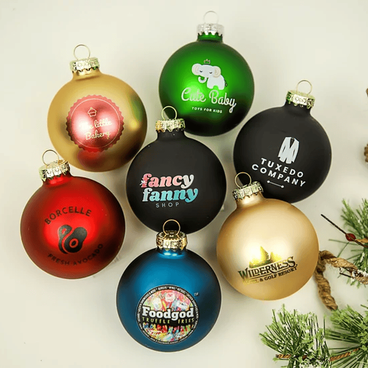 Esferas Navideñas Corporativas Personalizadas con Logo de Empresa 1