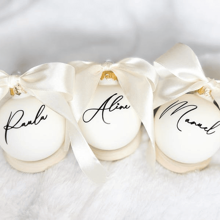 Esferas Navideñas Personalizadas blancas 1