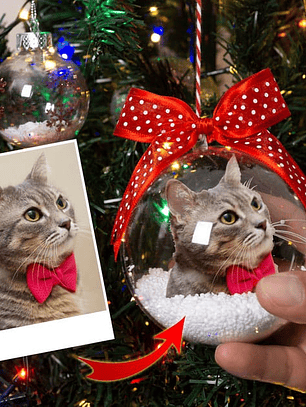 Esferas Transparentes Navideñas Con Fotos Personalizadas