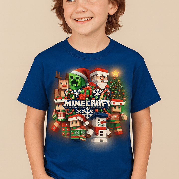 🎄👕 Poleras Navideñas Minecraft – Edición Especial 👾❄️ 1