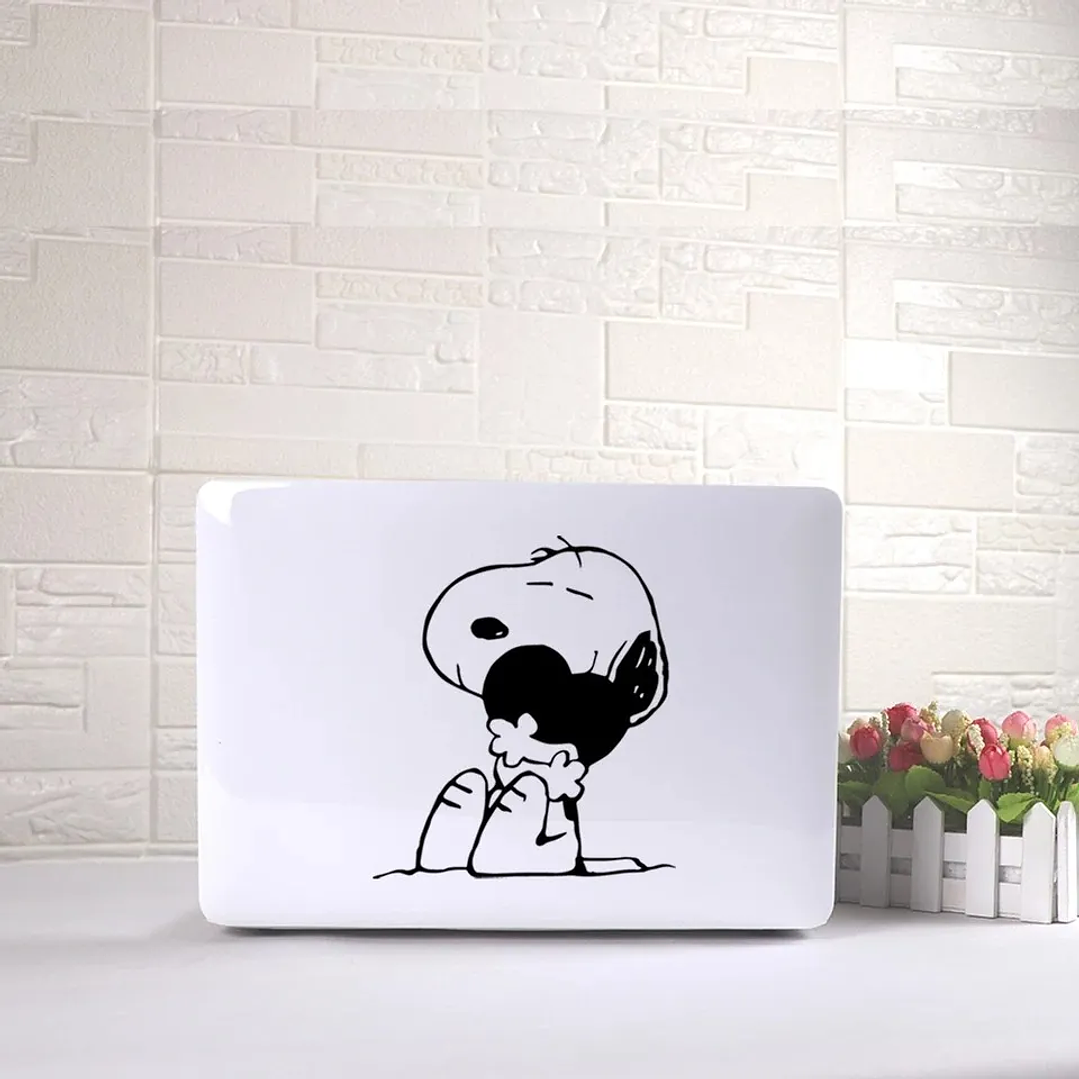Sticker Decorativo Para Notebook Snoopy Corazon Adhesivo 1
