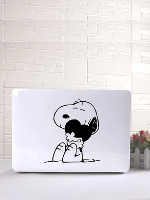 Sticker Decorativo Para Notebook Snoopy Corazon Adhesivo