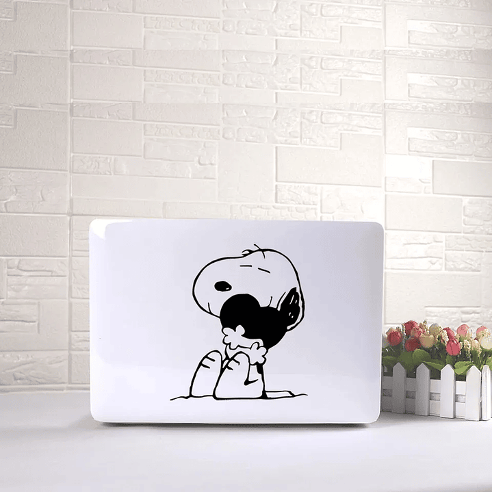Sticker Decorativo Para Notebook Snoopy Corazon Adhesivo 1