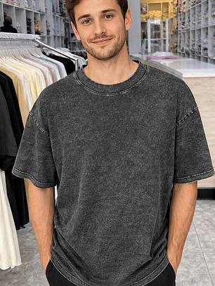poleras acid wash holgadas 240g prelavadas