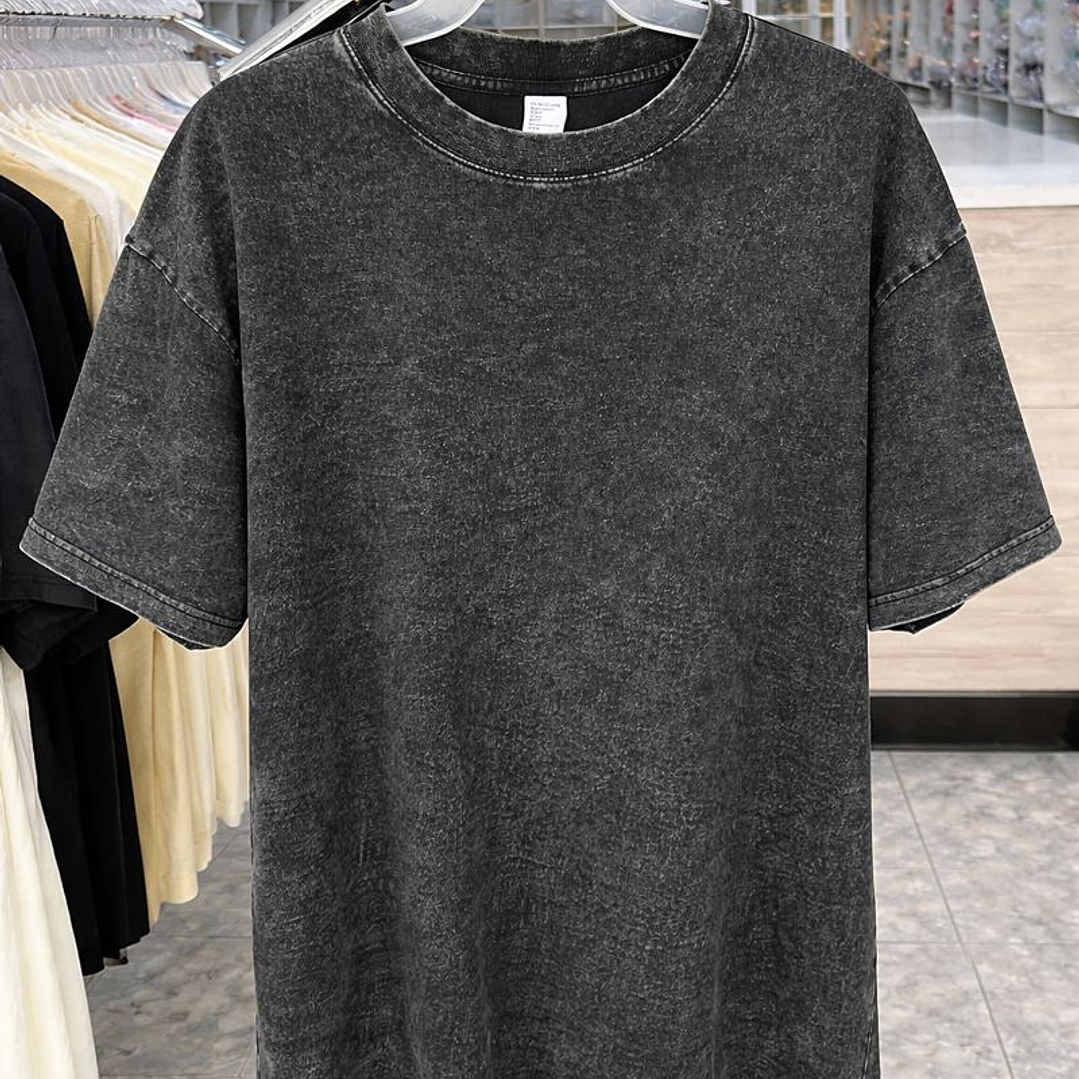 poleras acid wash holgadas 240g prelavadas 2