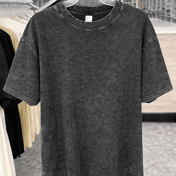 poleras acid wash holgadas 240g prelavadas 2