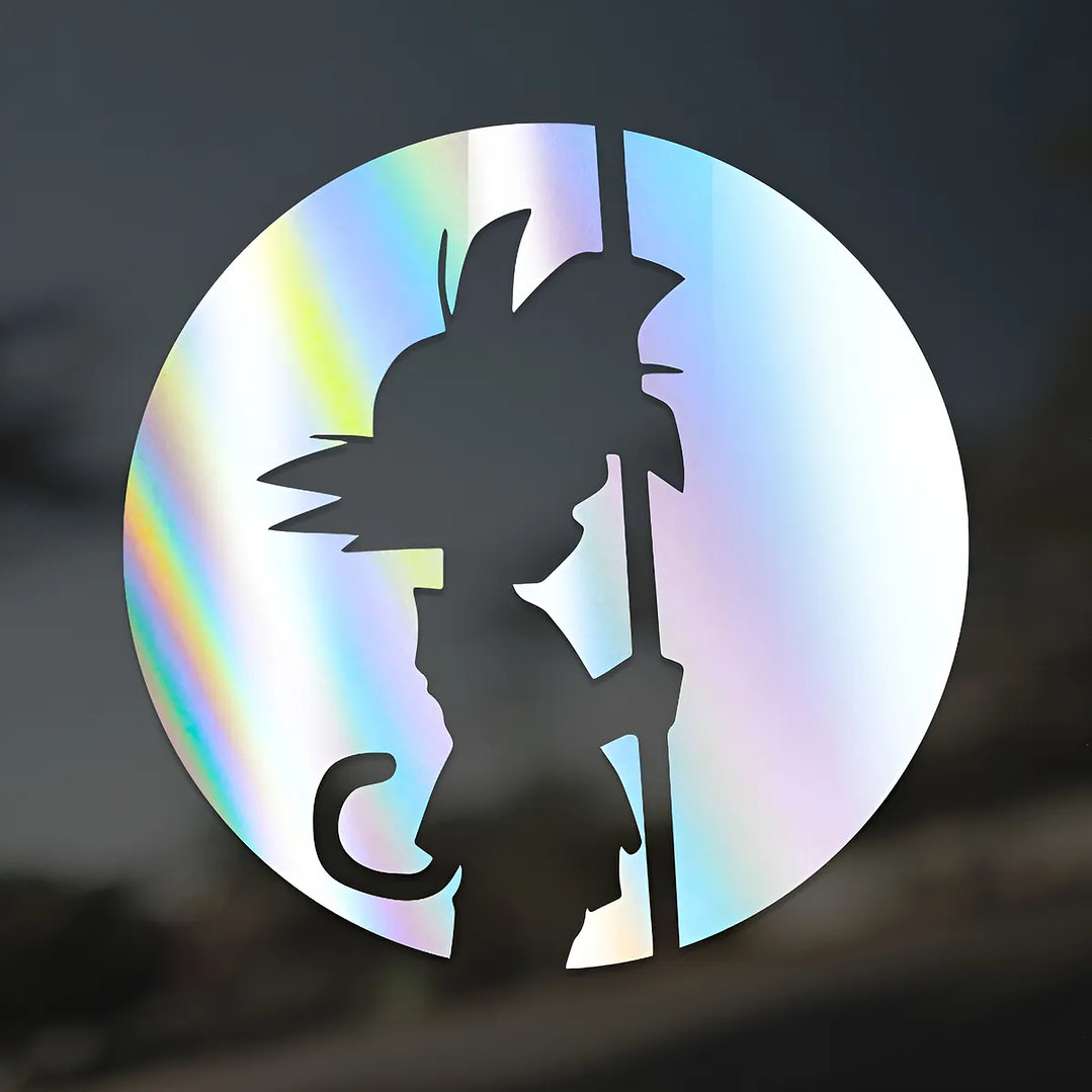Sticker Vinilo Adhesivo Goku Niño Tornasol Para Autos 1