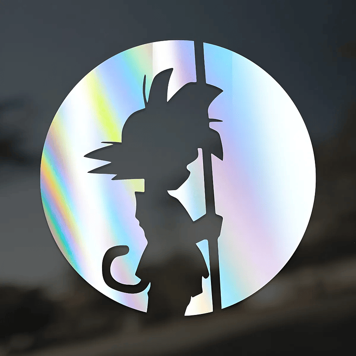 Sticker Vinilo Adhesivo Goku Niño Tornasol Para Autos 1