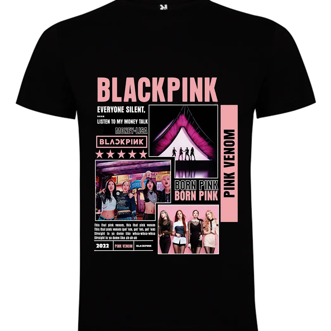 Polera Black Pink Modelo 2 1