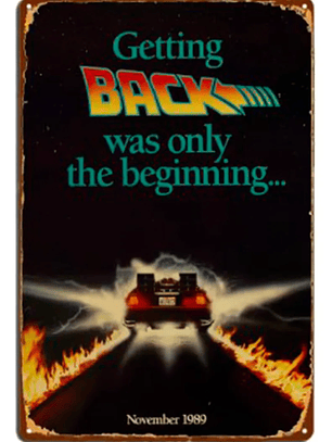 Set 6 Cartel Metalico Volver Al Futuro Lamina Metalicas