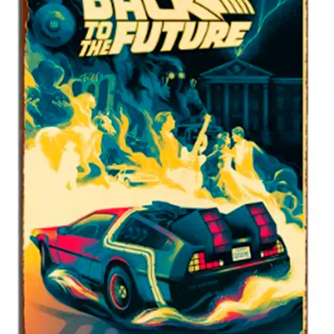 Set 6 Cartel Metalico Volver Al Futuro Lamina Metalicas 3