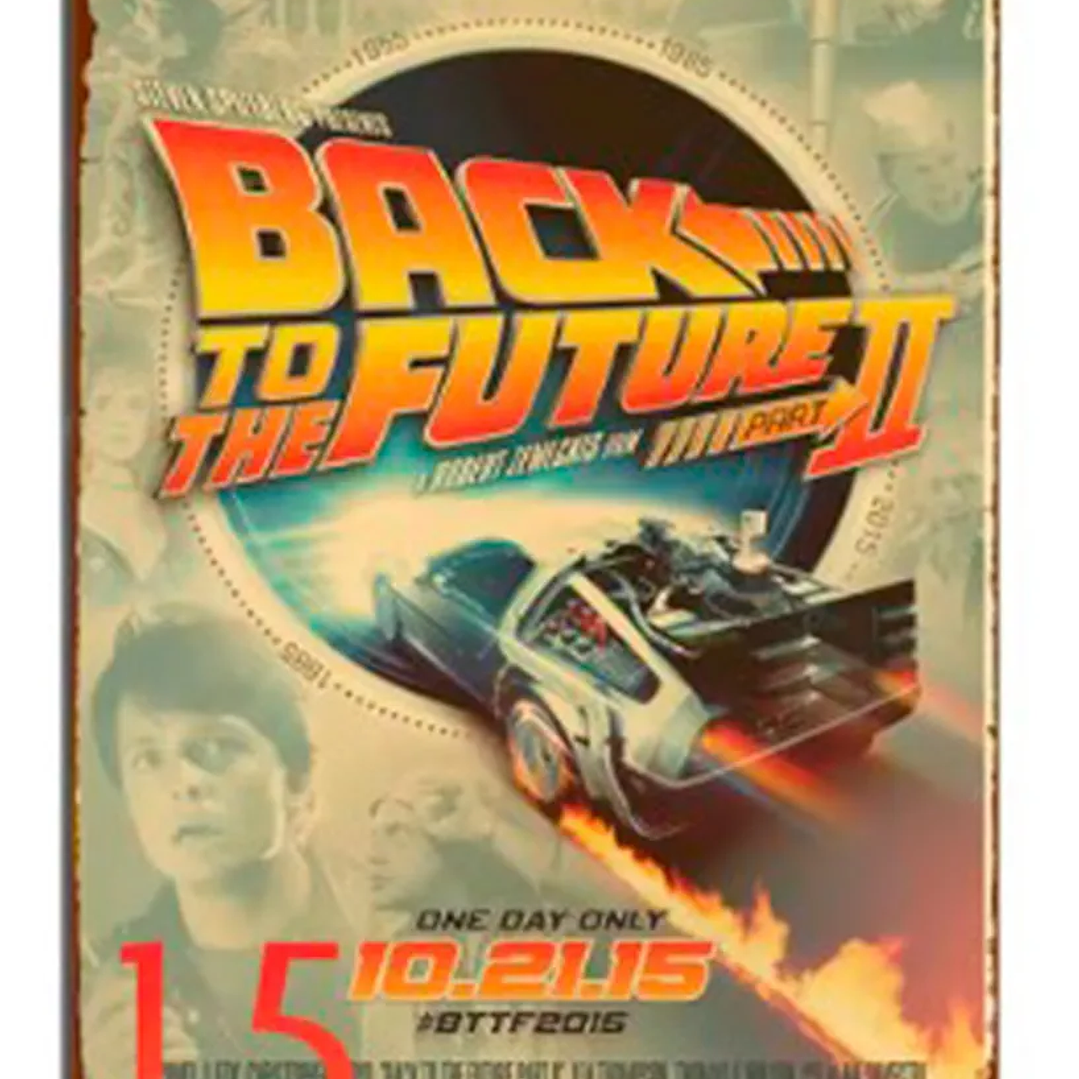Set 6 Cartel Metalico Volver Al Futuro Lamina Metalicas 5