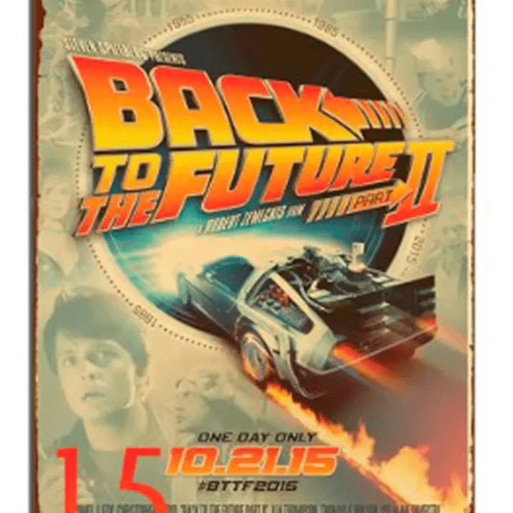 Set 6 Cartel Metalico Volver Al Futuro Lamina Metalicas 5