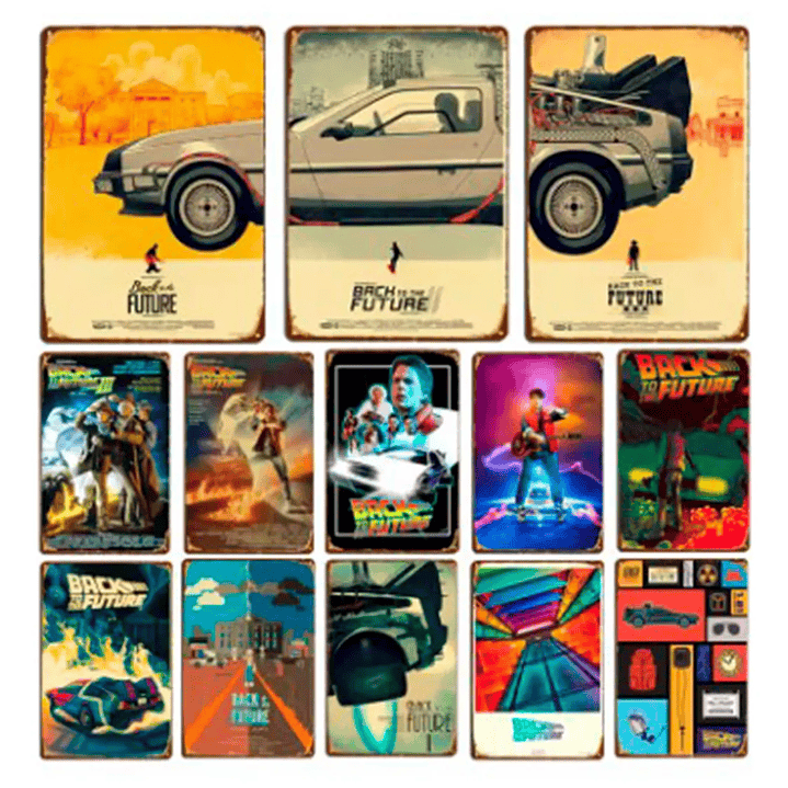 Set 6 Cartel Metalico Volver Al Futuro Lamina Metalicas 1
