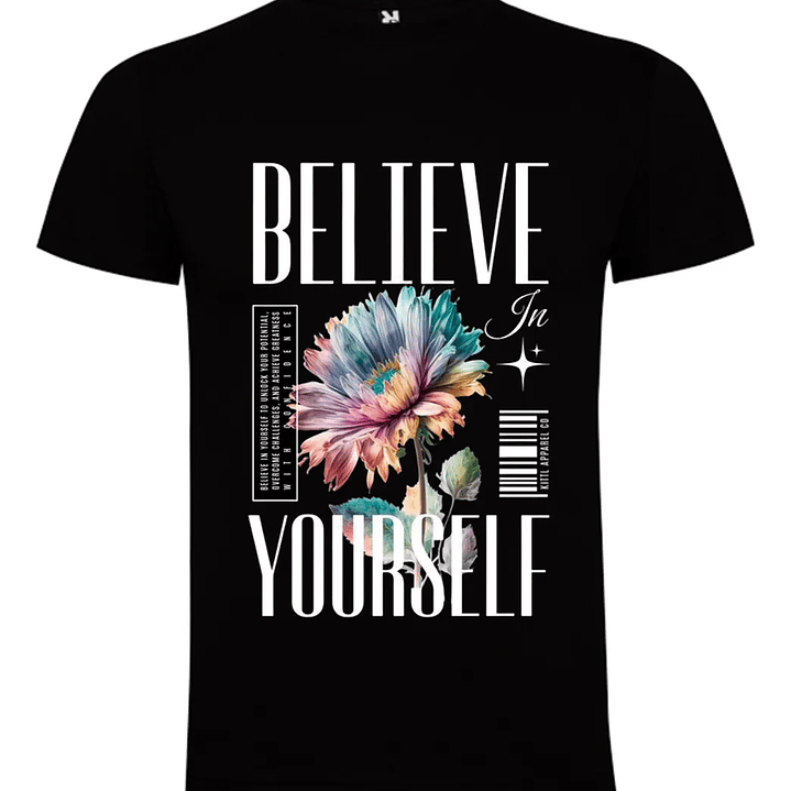Polera Flores Believe Yourself 1