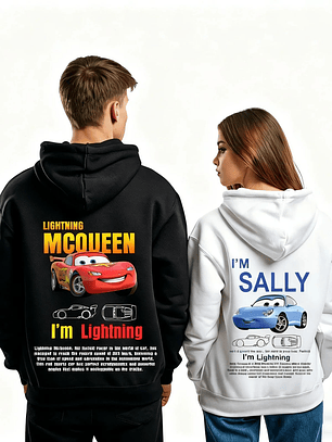 polerones parejas cars rayo mcqueen y sally