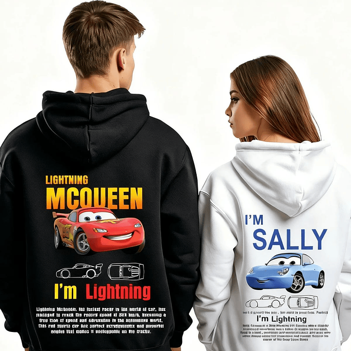 polerones parejas cars rayo mcqueen y sally 1