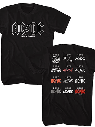 Polera AC/DC 50 años