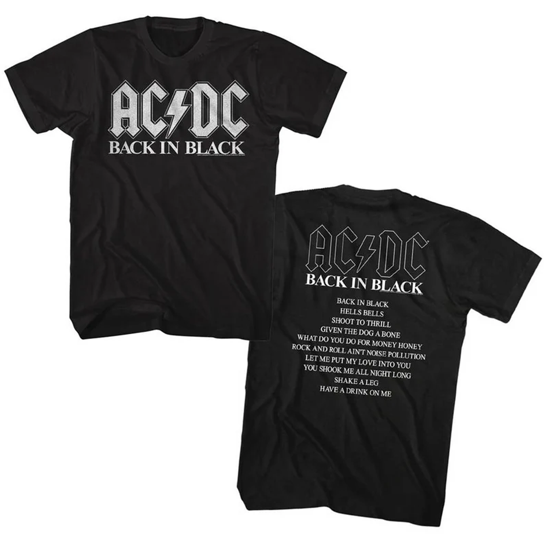 polera del álbum AC/DC Back In Black 1
