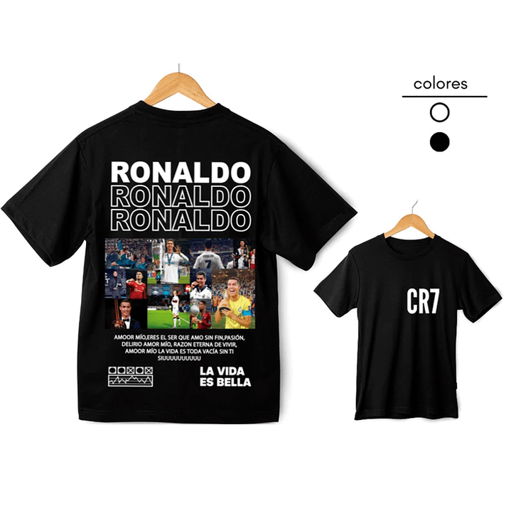 👕 Polera Cristiano Ronaldo – CR7 Leyenda Viva ⚽ 2