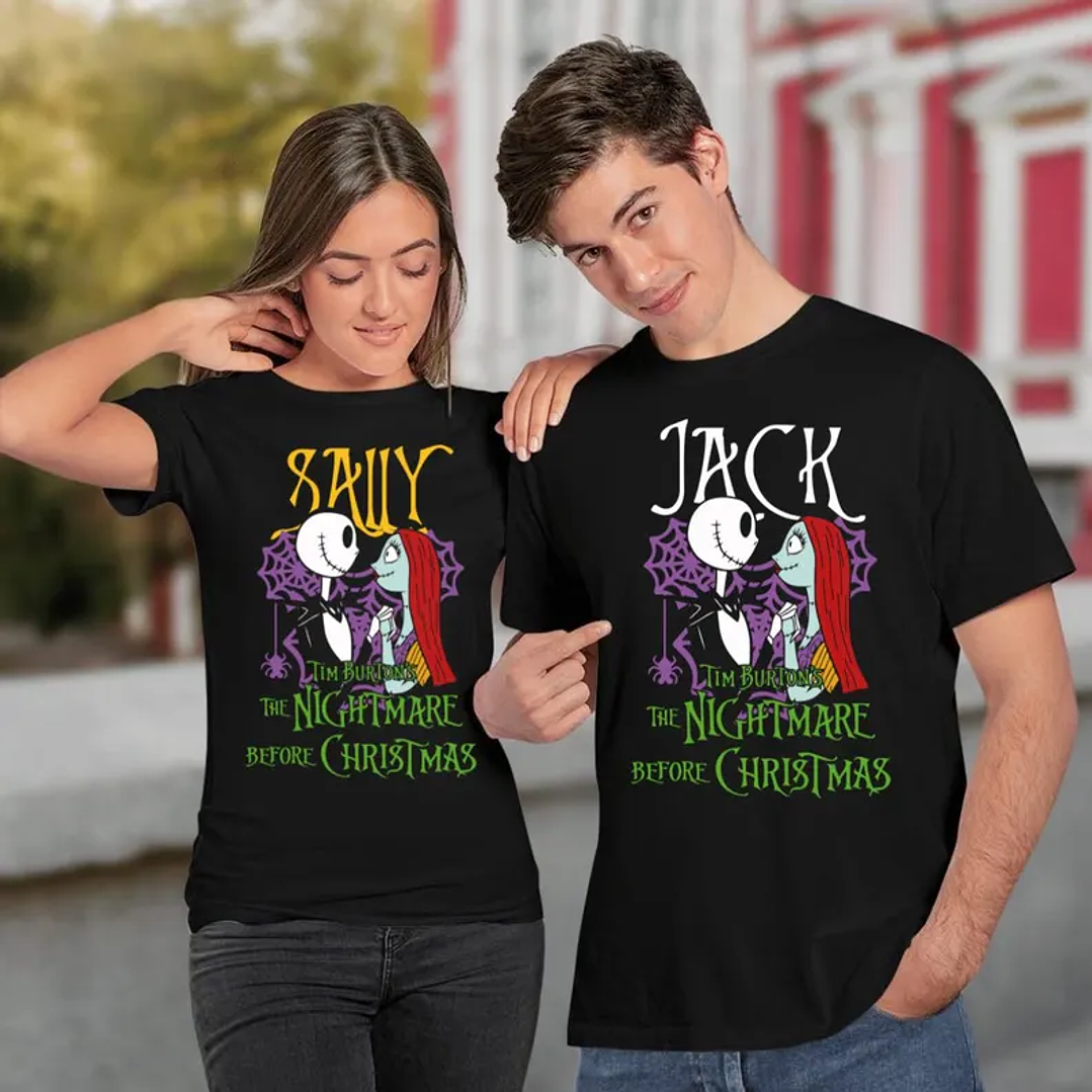 🎃🖤 Poleras de Pareja Jack & Sally 🖤🎃 1