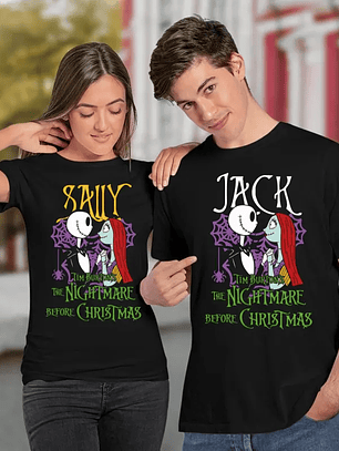 🎃🖤 Poleras de Pareja Jack & Sally 🖤🎃