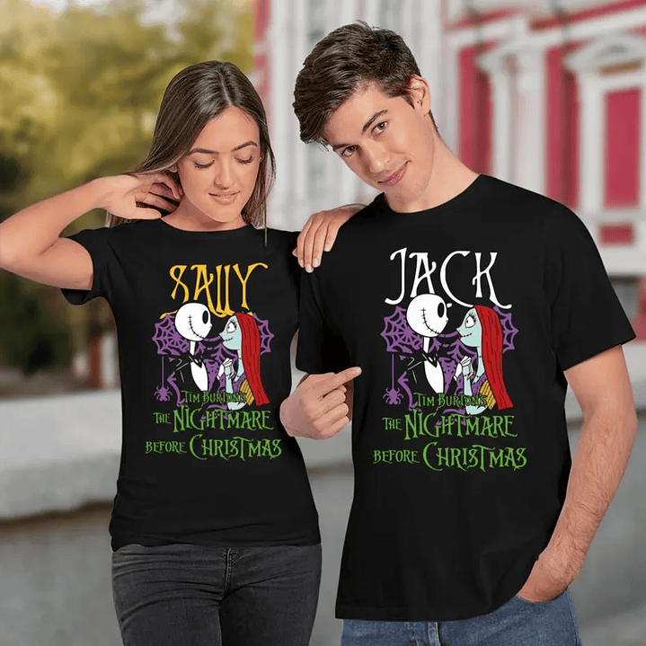 🎃🖤 Poleras de Pareja Jack & Sally 🖤🎃 1