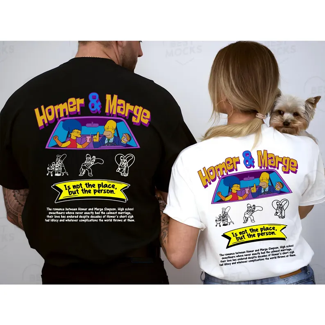 💙💛 Poleras de Pareja Homero & Marge 💛💙 1