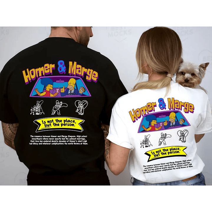 💙💛 Poleras de Pareja Homero & Marge 💛💙 1