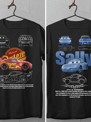 🏁❤️ Poleras de Pareja Rayo McQueen & Sally ❤️🏁