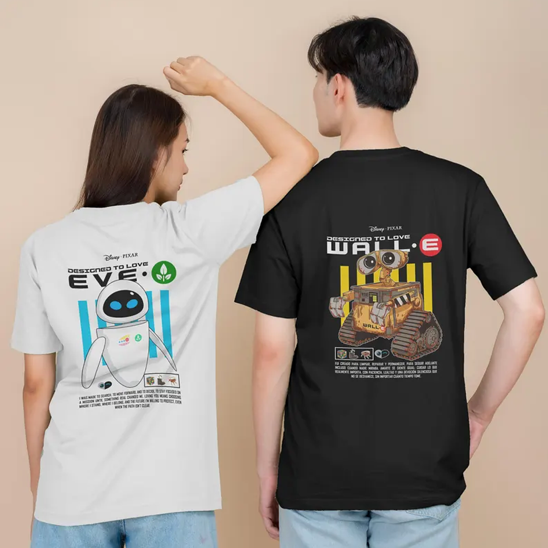 🤖💙 Poleras EVE & WALL-E – Para Parejas 💙🤖 1