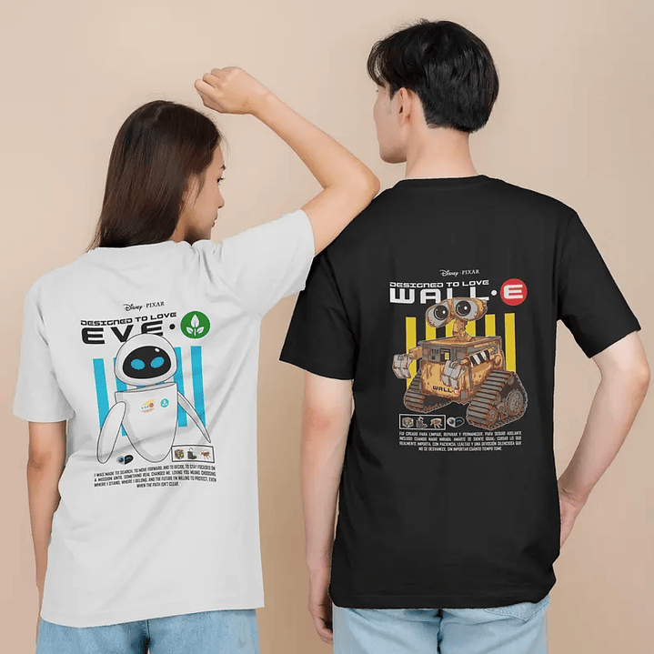 🤖💙 Poleras EVE & WALL-E – Para Parejas 💙🤖 1
