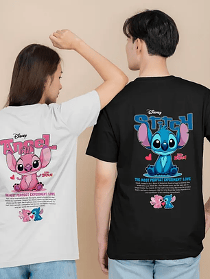 💙💗 Poleras Stitch & Angel – Para Parejas 💗💙