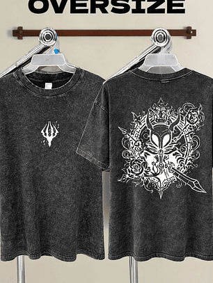 Polera Hollow Knight prelavada 240 gr