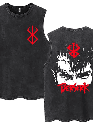 Polera berserk prelavada 240 gr acid wash