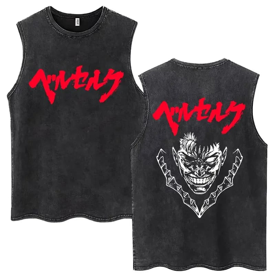 Polera berserk prelavada 240 gr acid wash modelo 3 1