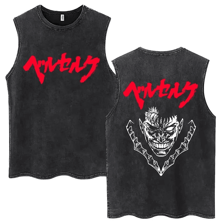 Polera berserk prelavada 240 gr acid wash modelo 3 1